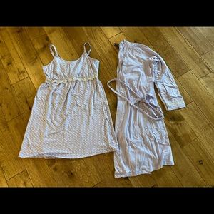 Maternity Night Gown and Robe
